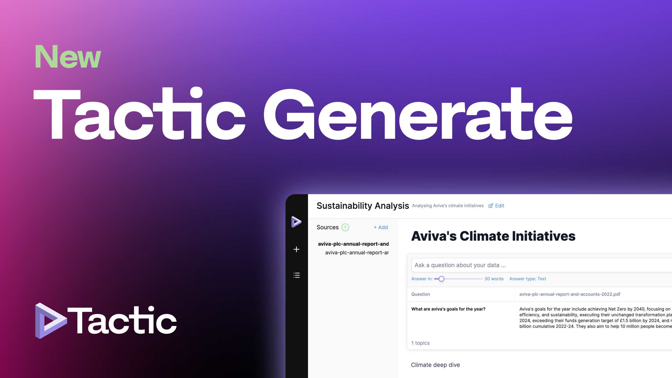 Generate | Tactic